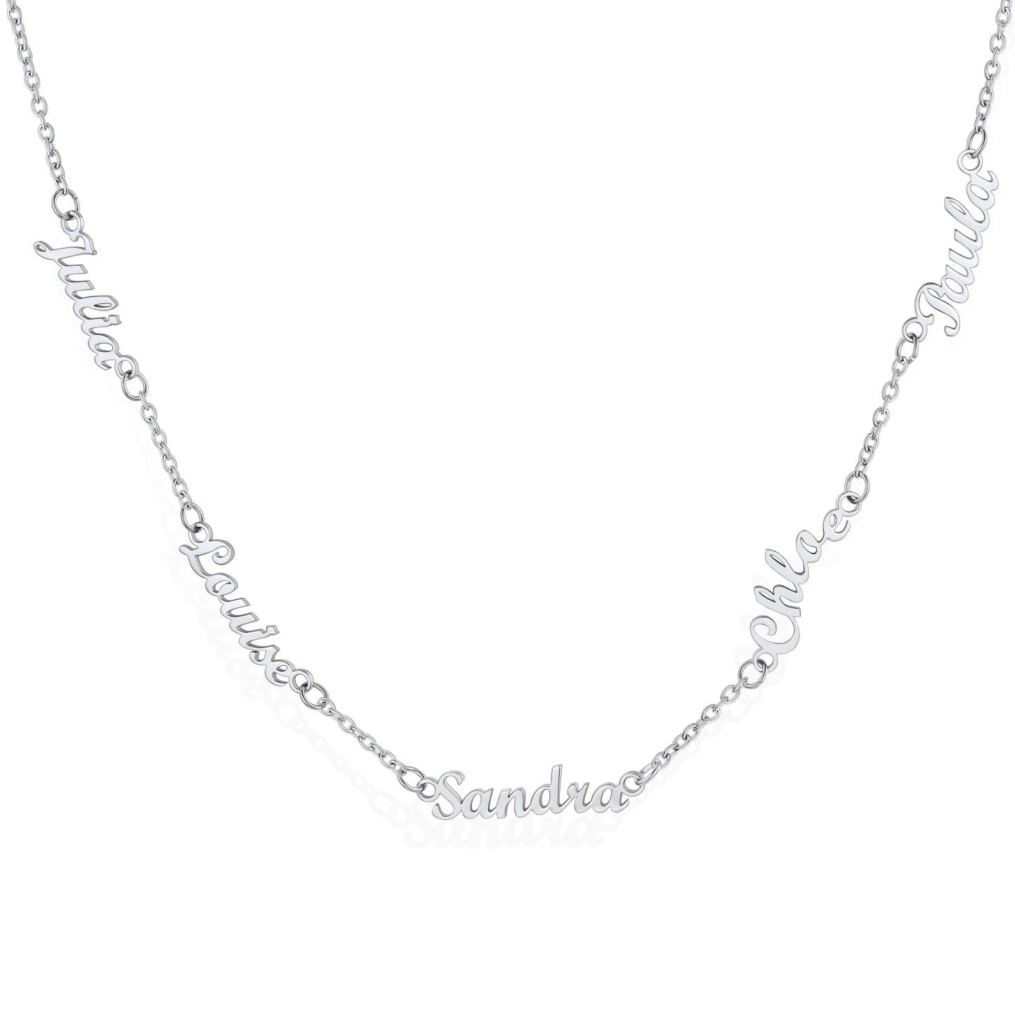 Collier Ras-du-Cou Personnalisé avec 5 Prénoms