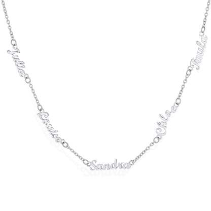 Collier Ras-du-Cou Personnalisé avec 5 Prénoms