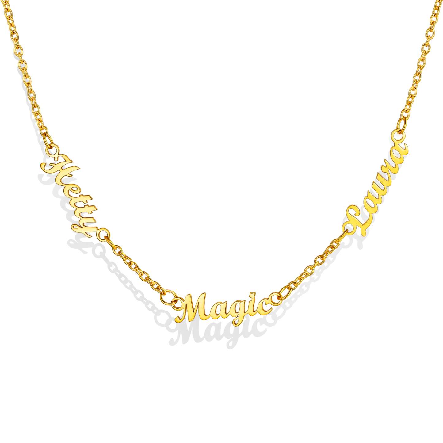 Collier Ras-du-Cou Personnalisé avec 1 à 5 Prénoms