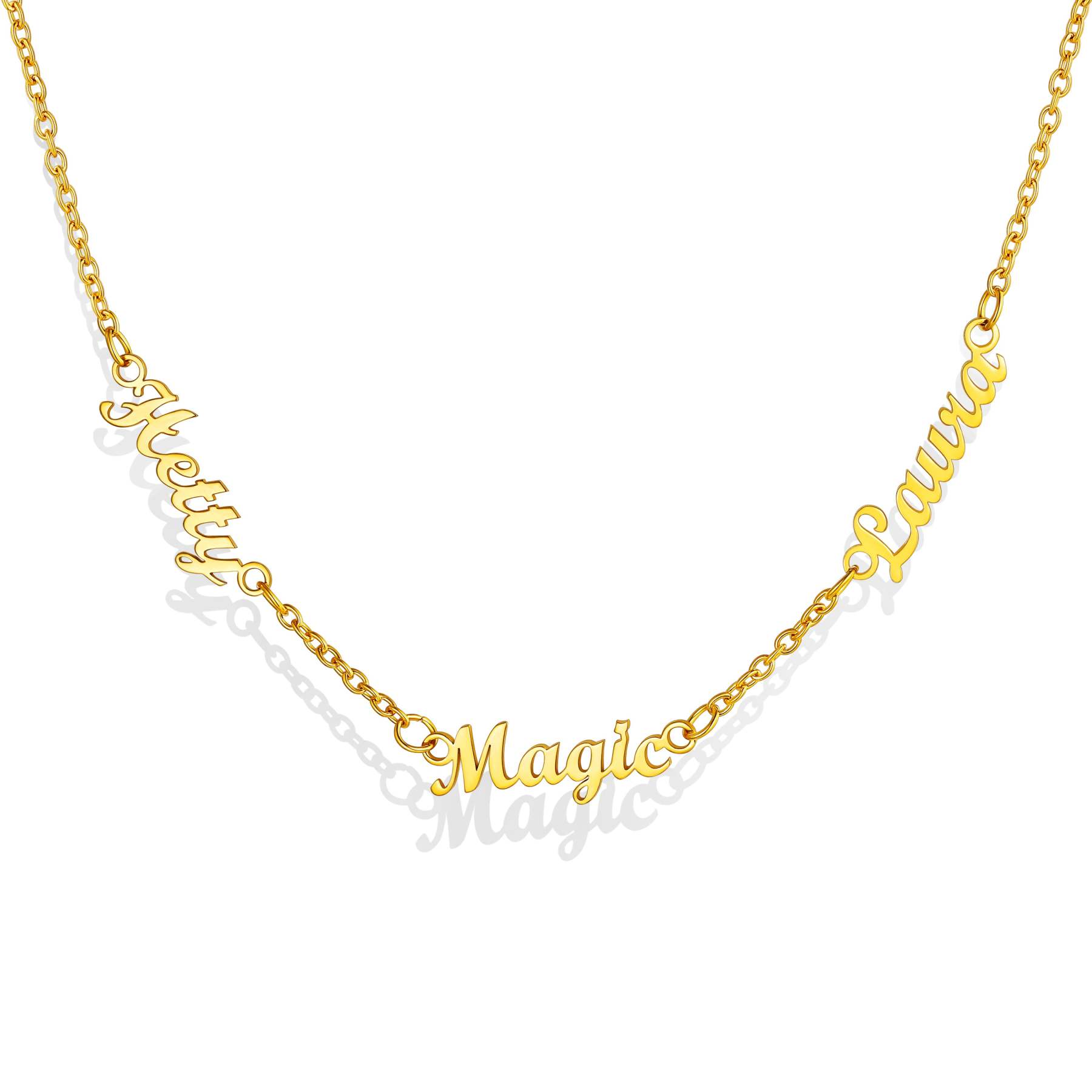 Collier Ras-du-Cou Personnalisé avec 1 à 5 Prénoms