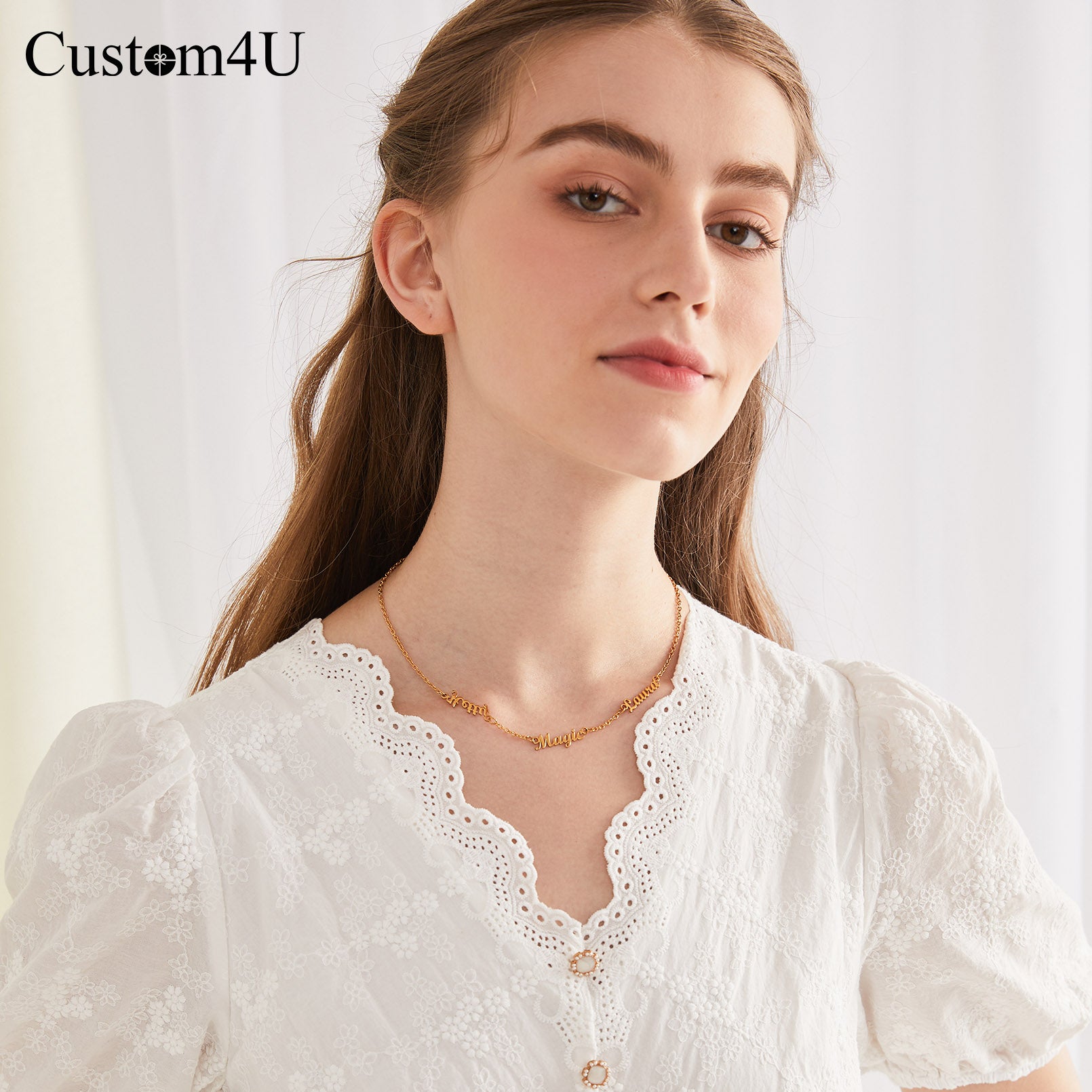 Collier Personnalisé avec 1 à 5 Prénoms