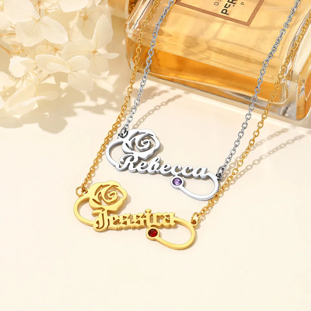 Collier Infini avec Prénom Personnalisé pour Femme