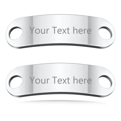 Boucles de Lacets Personnalisées Gravées pour Hommes Argenté