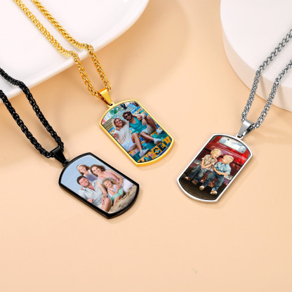 Collier Plaque Militaire avec Photo Collection