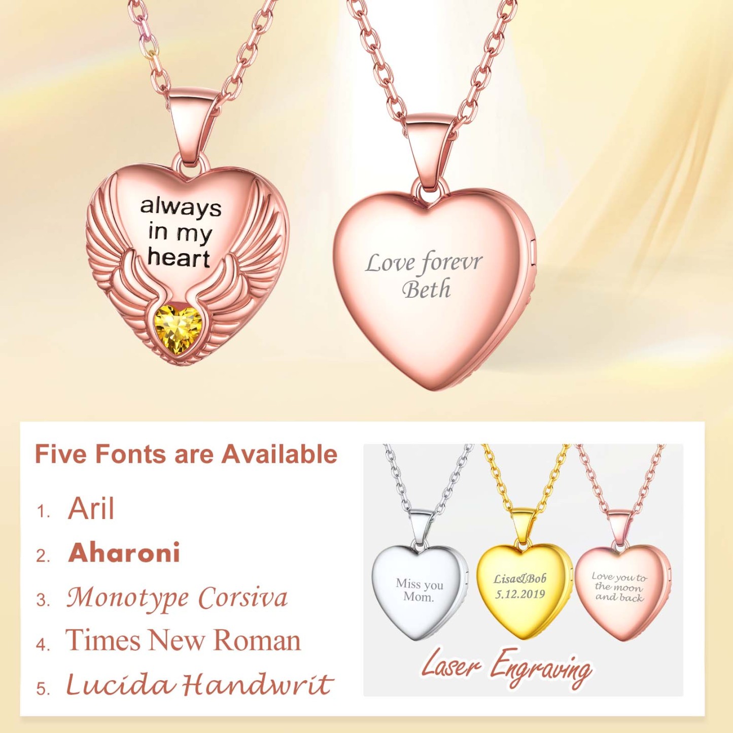 Collier Médaillon Personnalisé avec Photo et Pierre de Naissance Police