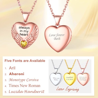 Collier Médaillon Personnalisé avec Photo et Pierre de Naissance Police