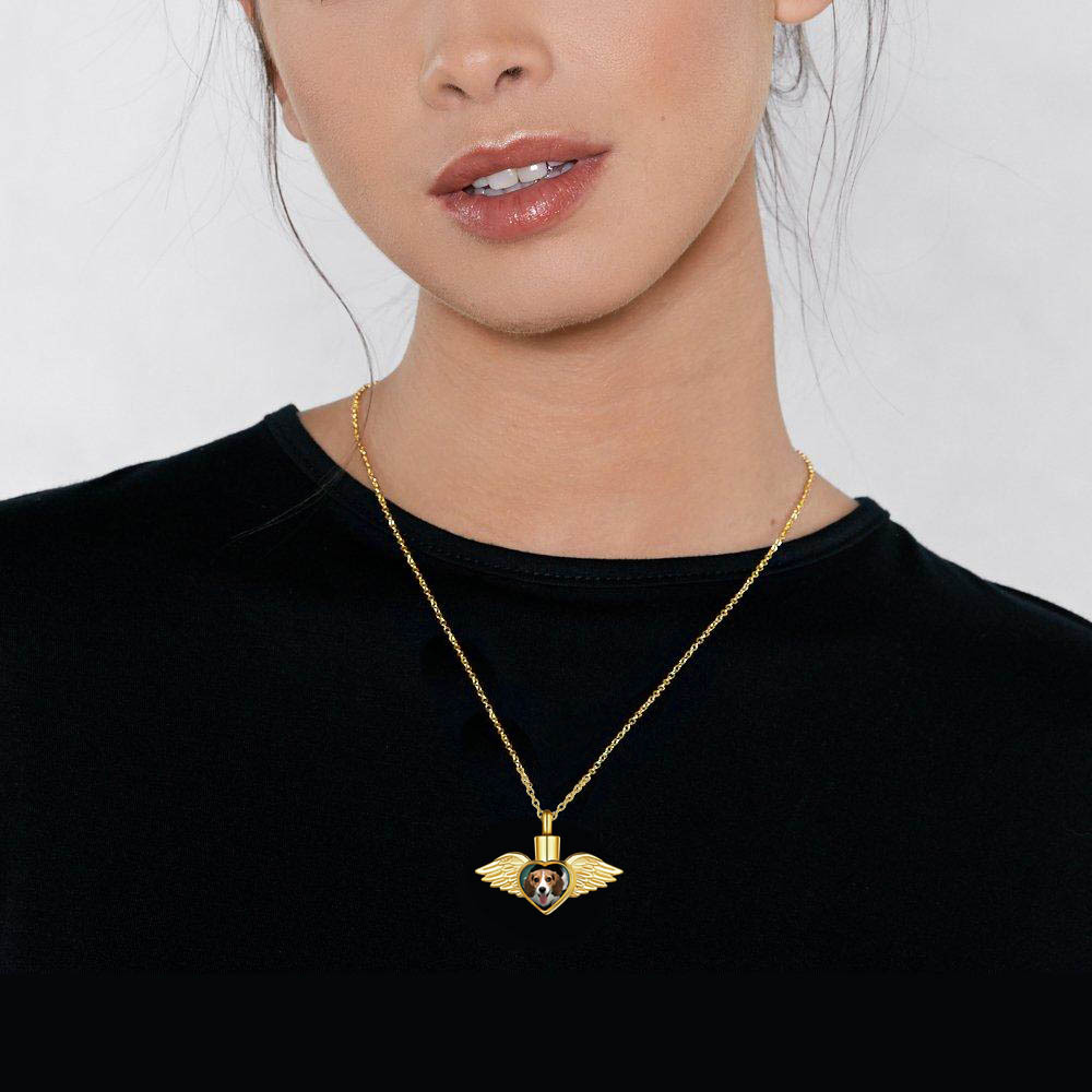 Collier Urne Photo pour Cendres Femme