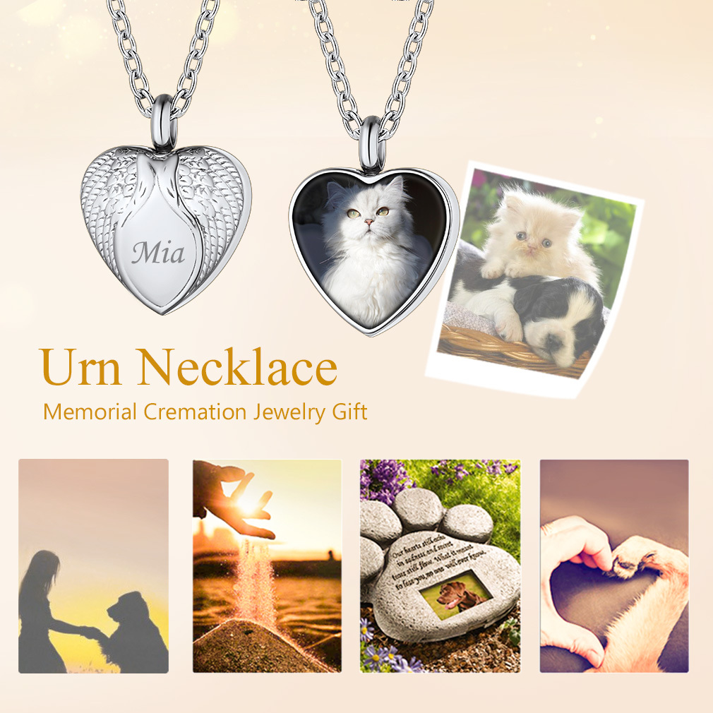 Collier Urne Personnalisé avec Photo pour Cendres