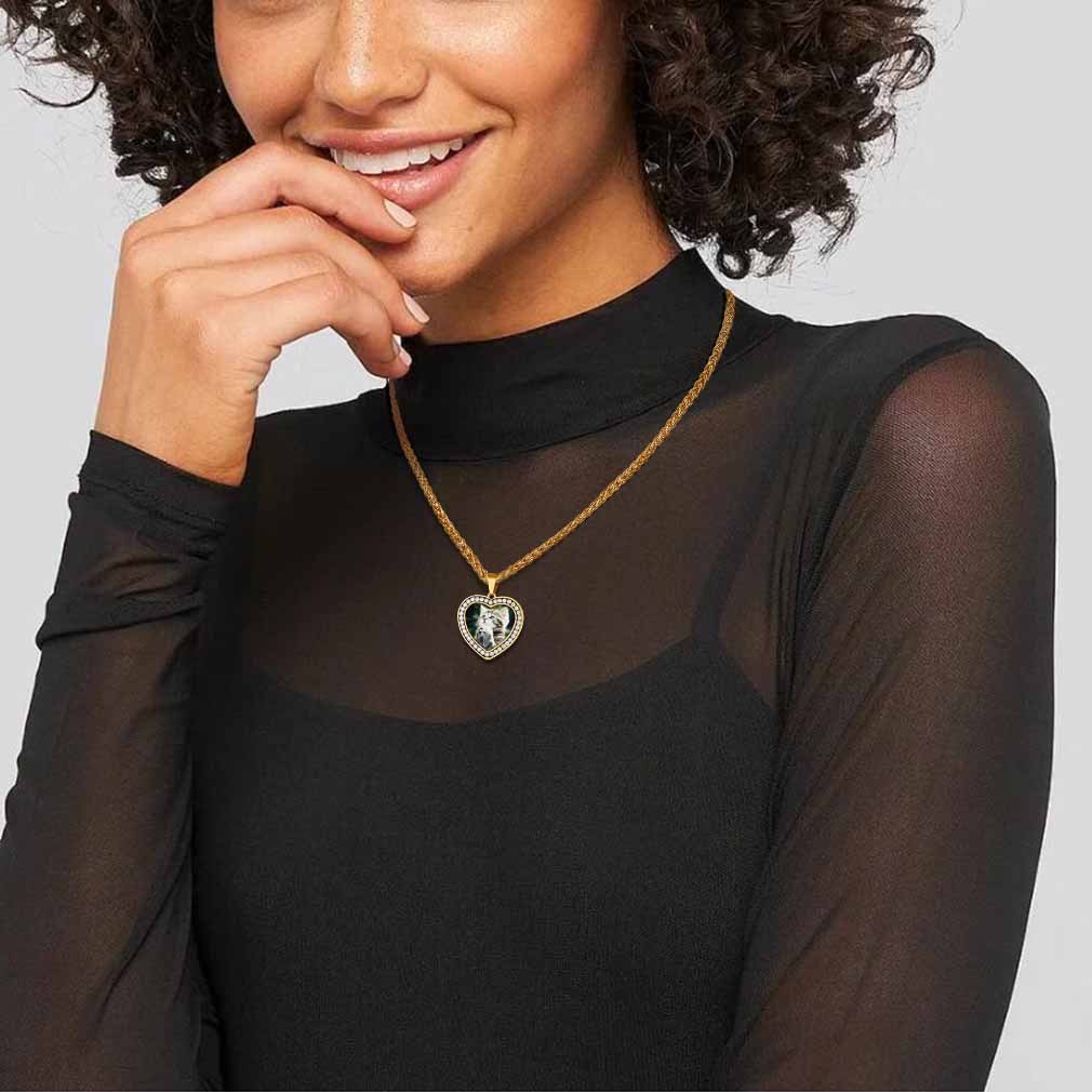  Collier Photo Personnalisé avec Gravure