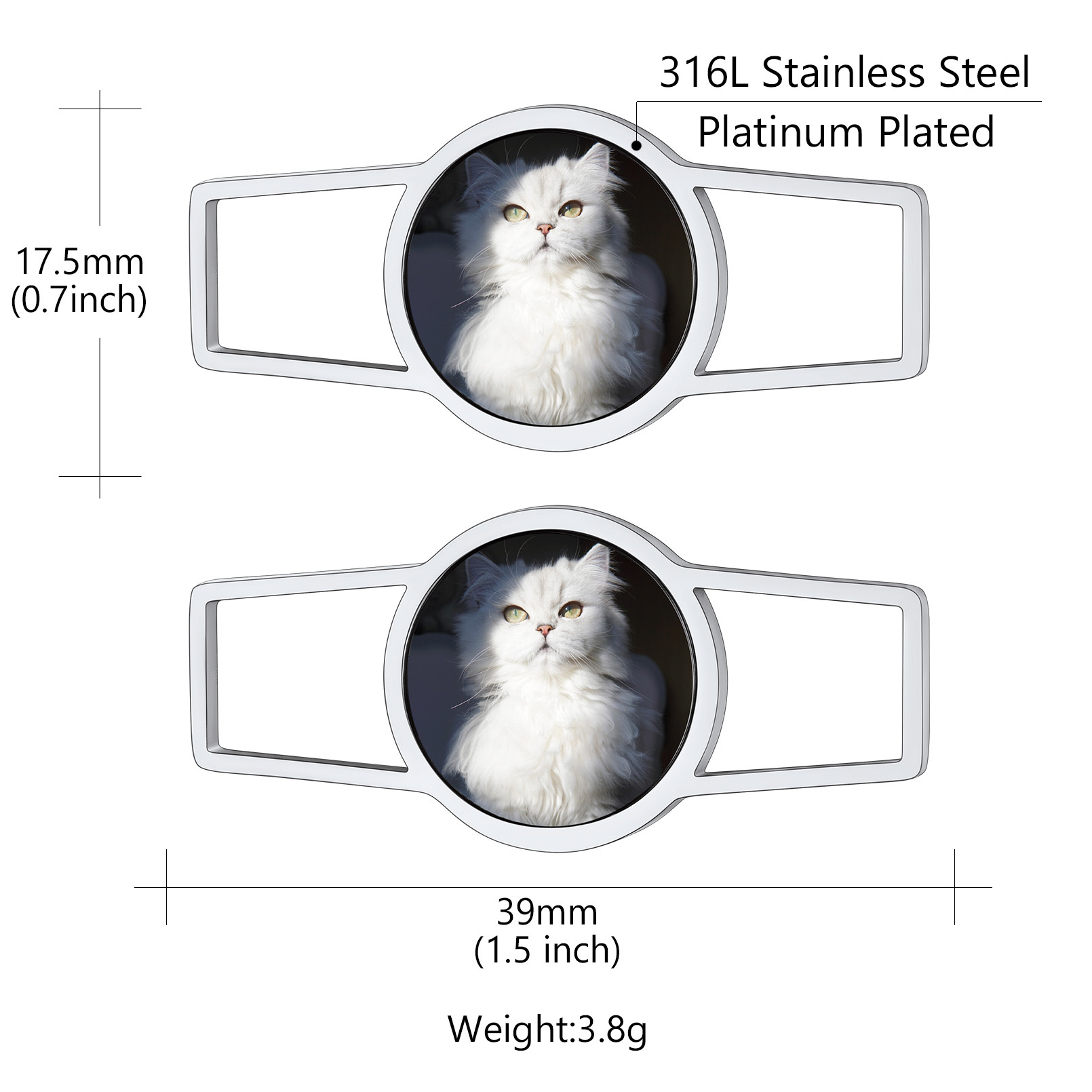 Boucles de Lacets de Chaussures Personnalisées avec Photo Taille