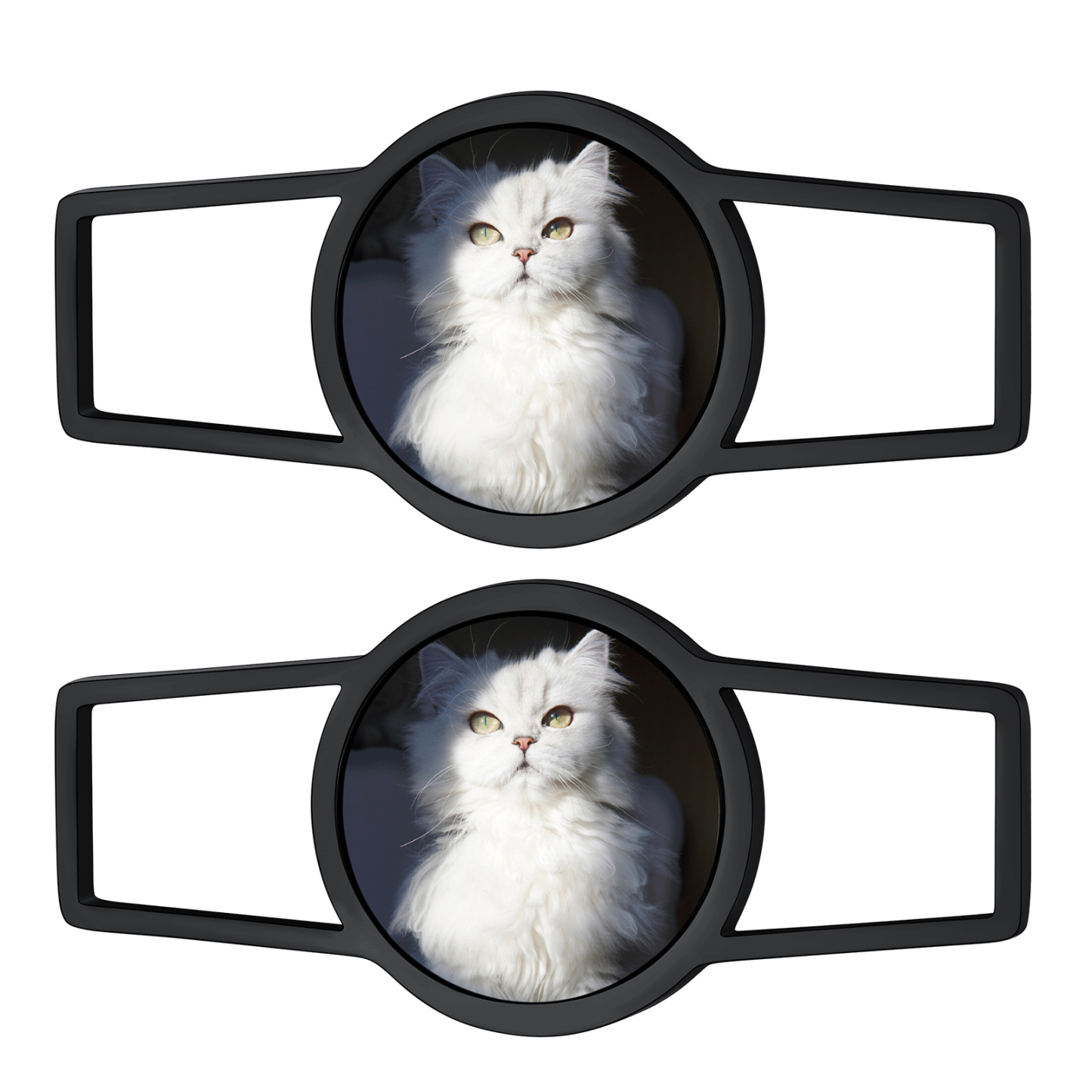 Boucles de Lacets de Chaussures Personnalisées avec Photo Noir