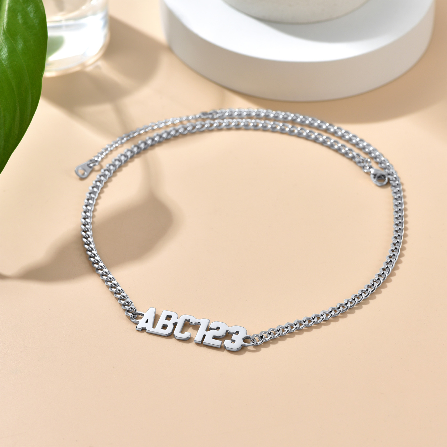 Collier Personnalisé avec Nom et Chaîne Cuban pour Hommes