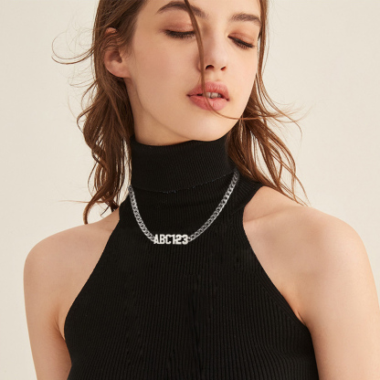 Collier Personnalisé avec Nom et Chaîne Cuban Modèle