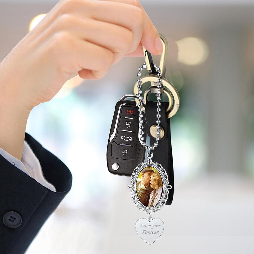 Pendentif Miroir de Voiture Décoration Charm Argenté