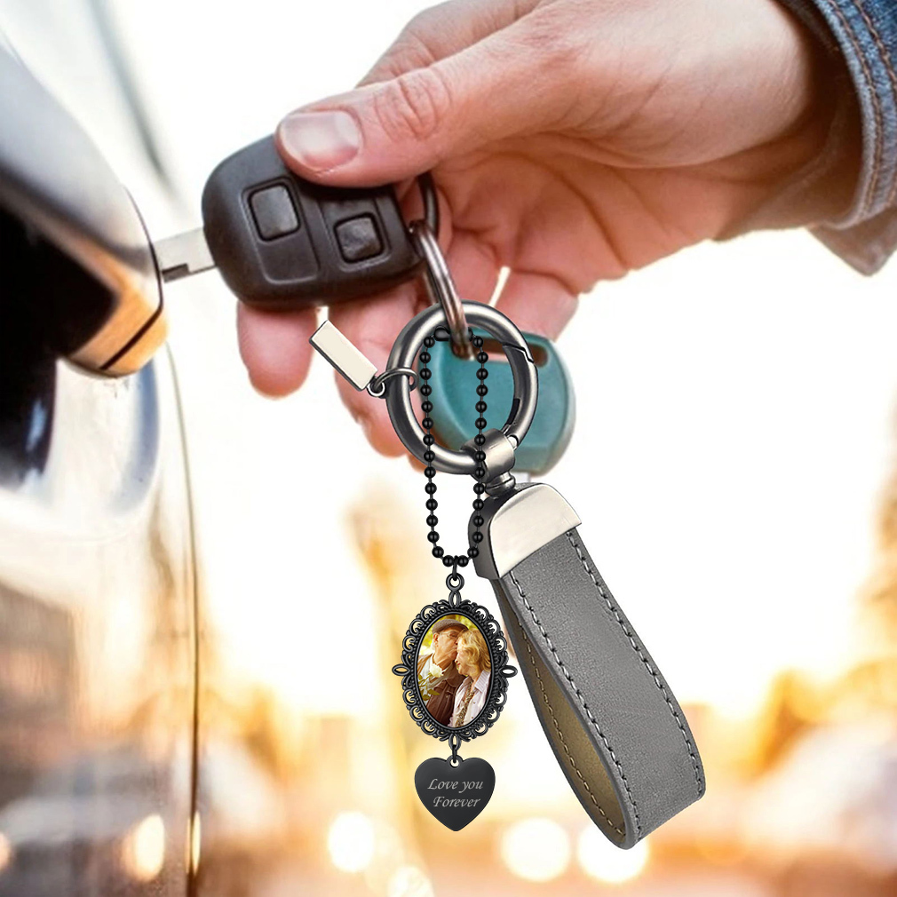 Pendentif Miroir de Voiture Décoration Charm avec Photo Modèle