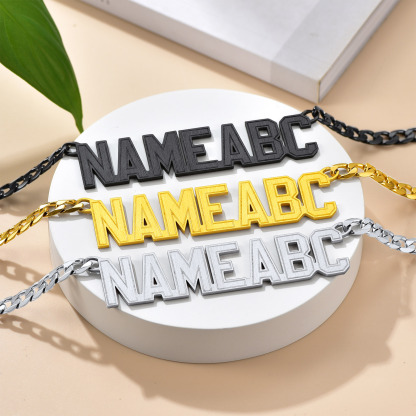 Colliers Colletion avec Pendentif Nom Personnalisé pour Hommes