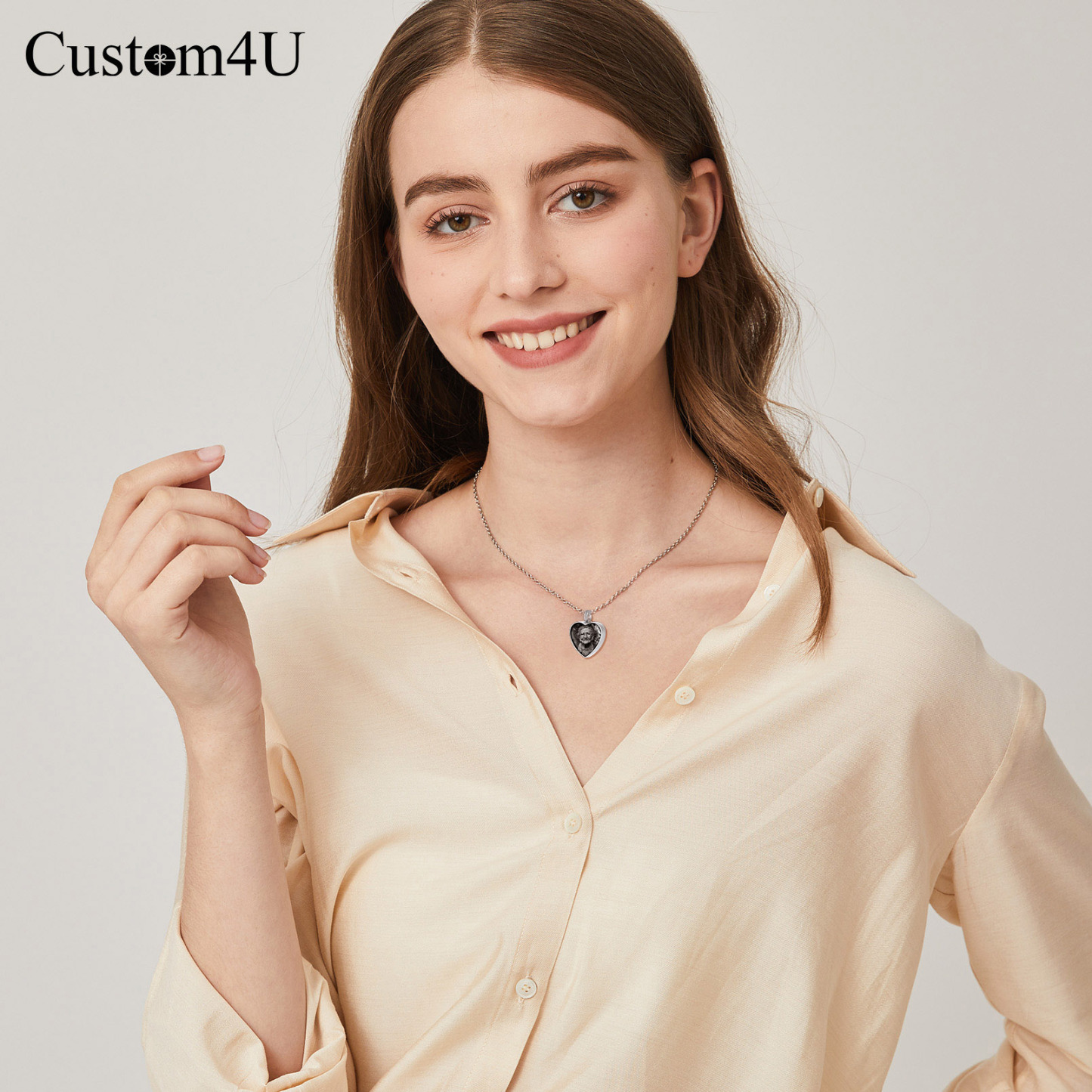 Collier Urne Cœur Personnalisé avec Photo