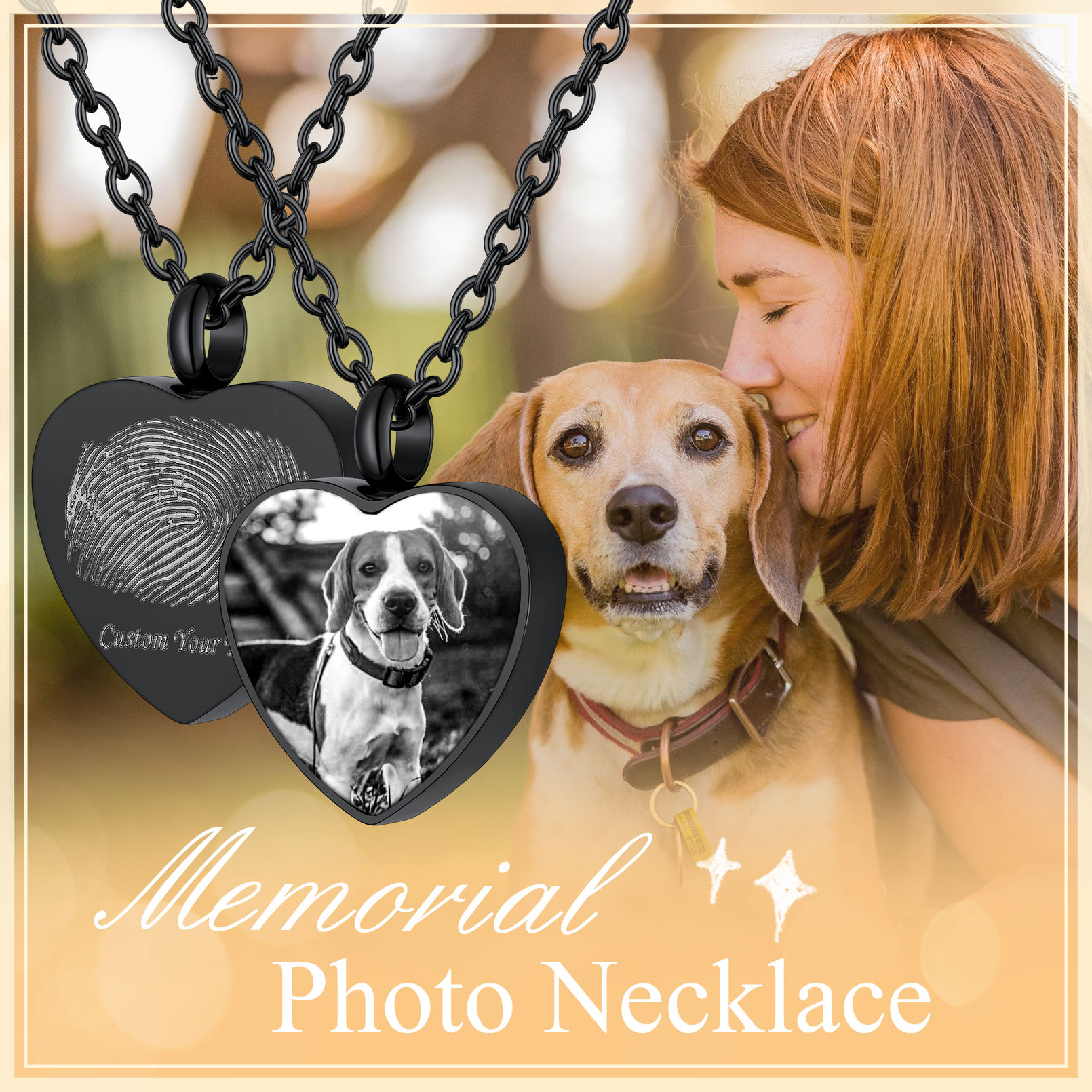 Collier Urne Cœur Personnalisé avec Empreinte