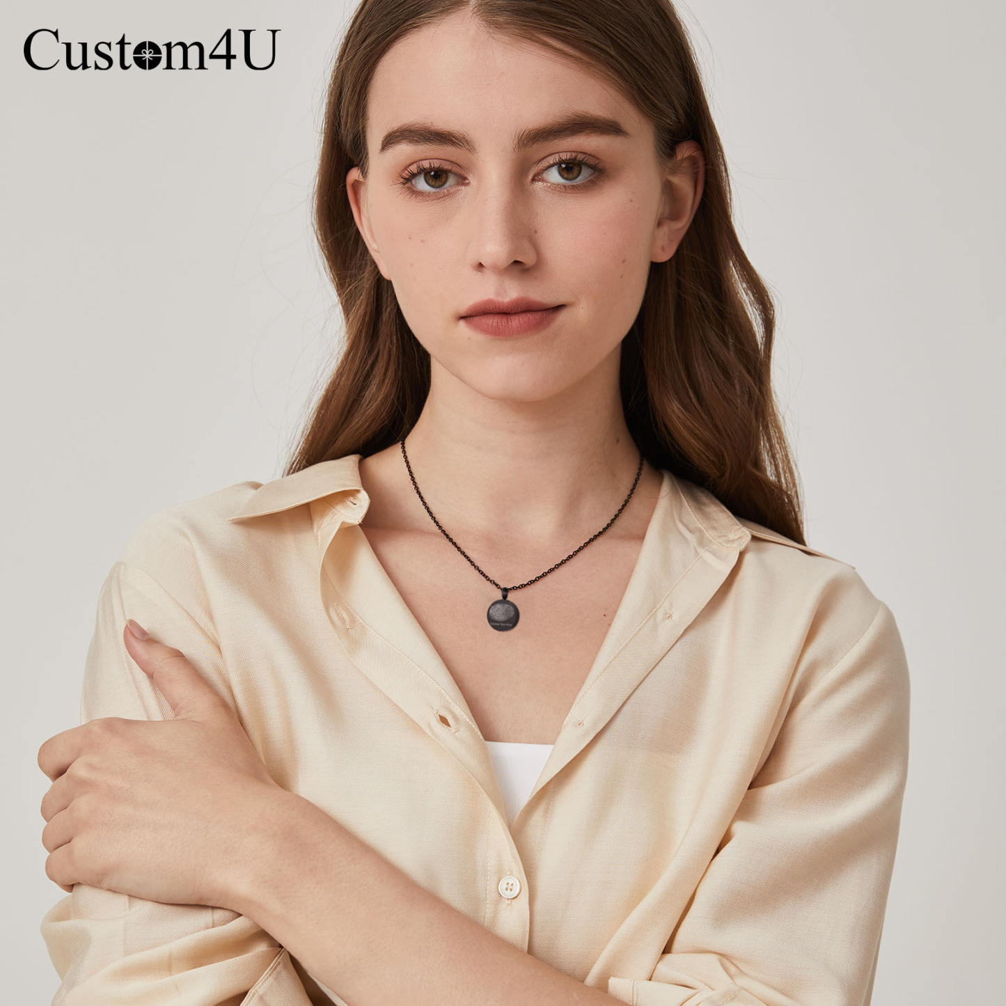 Collier Urne Étanche Funéraire Personnalisé avec Photo