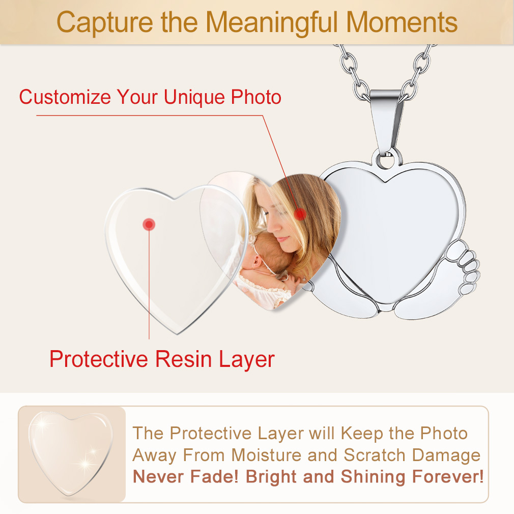 Collier Pendentif Personnalisé avec Photo pour Femme