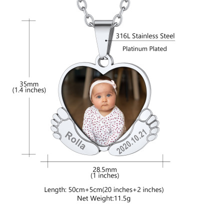 Collier Personnalisé  avec Photo bijoux acier inoxydable