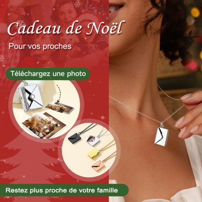 Collier Enveloppe Personnalisé avec Photo cadeau pour ami