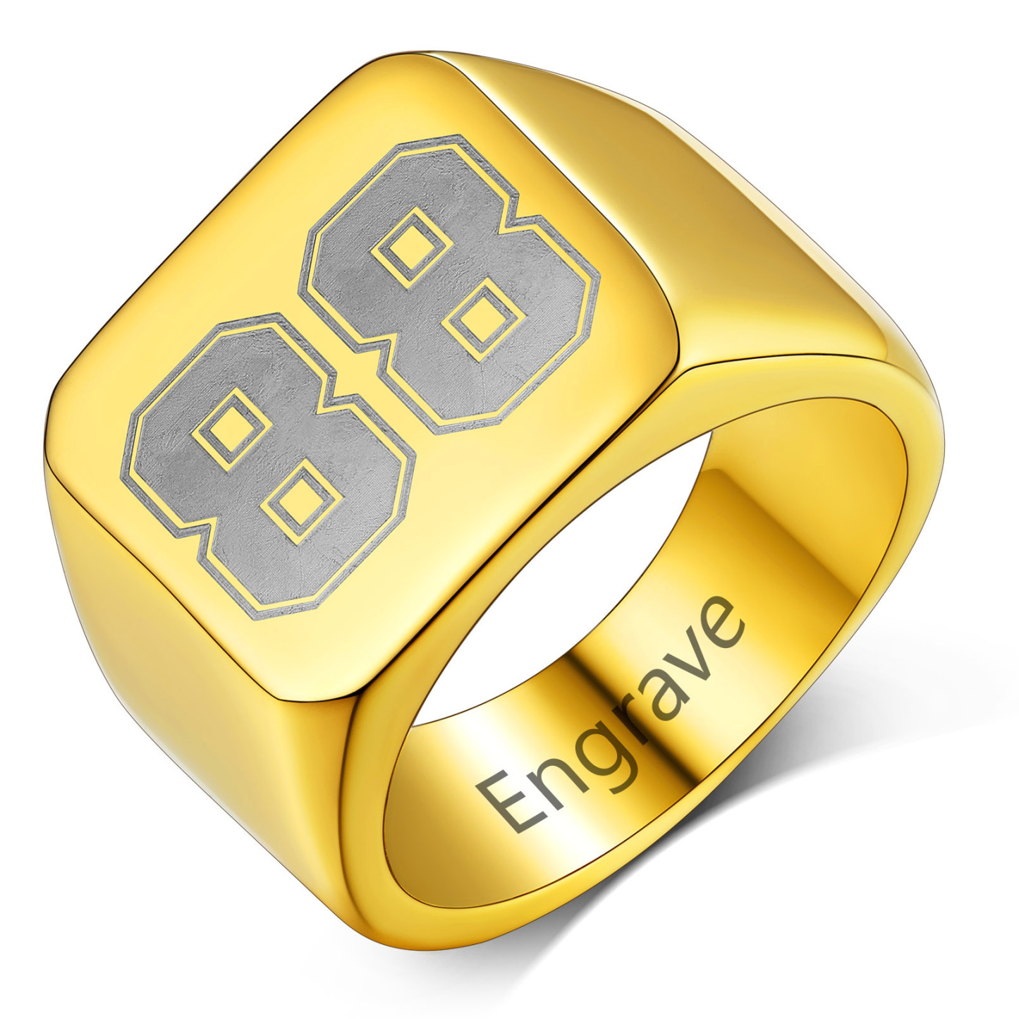 Bague  avec Numéro pour Hommes Or