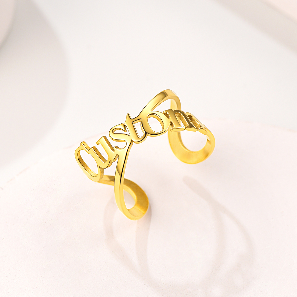 Bague Personnalisée Ajustable Bijou Mémorial pour Femme Or