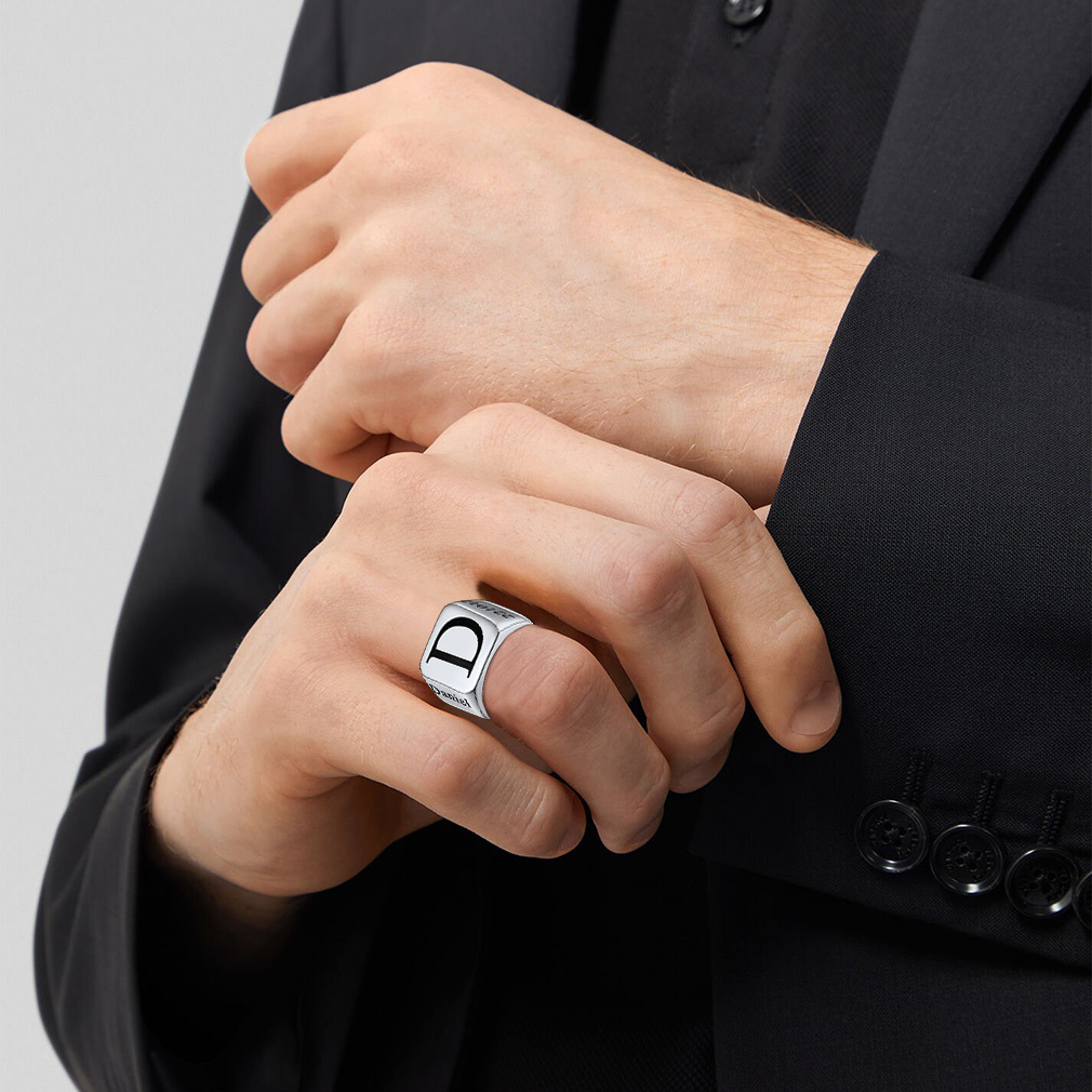 Bague Chevalière Personnalisée Pour Homme