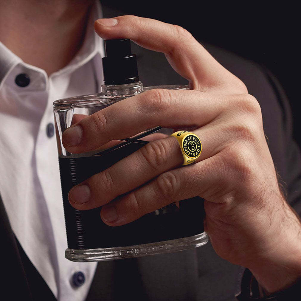 Bagues Sceau Personnalisées Gravées au Nom 