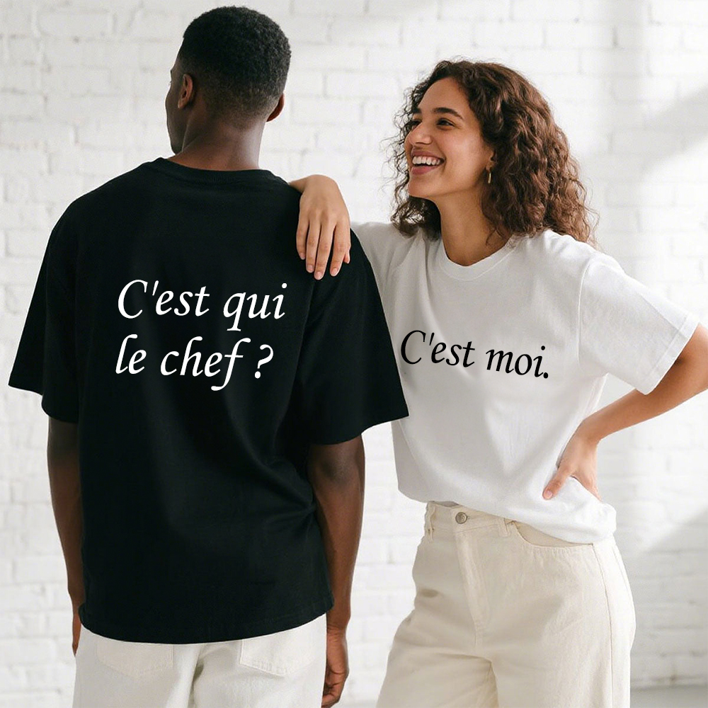 T-shirts personnalisés avec Texte  Cadeau pour Homme et Femme