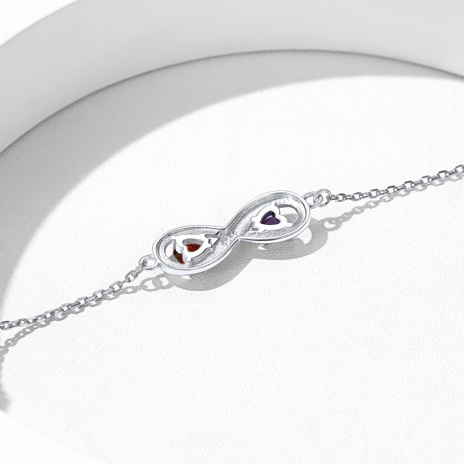 Bracelet Infini Personnalisé Argenté