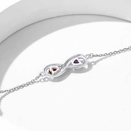 Bracelet Infini Personnalisé Argenté