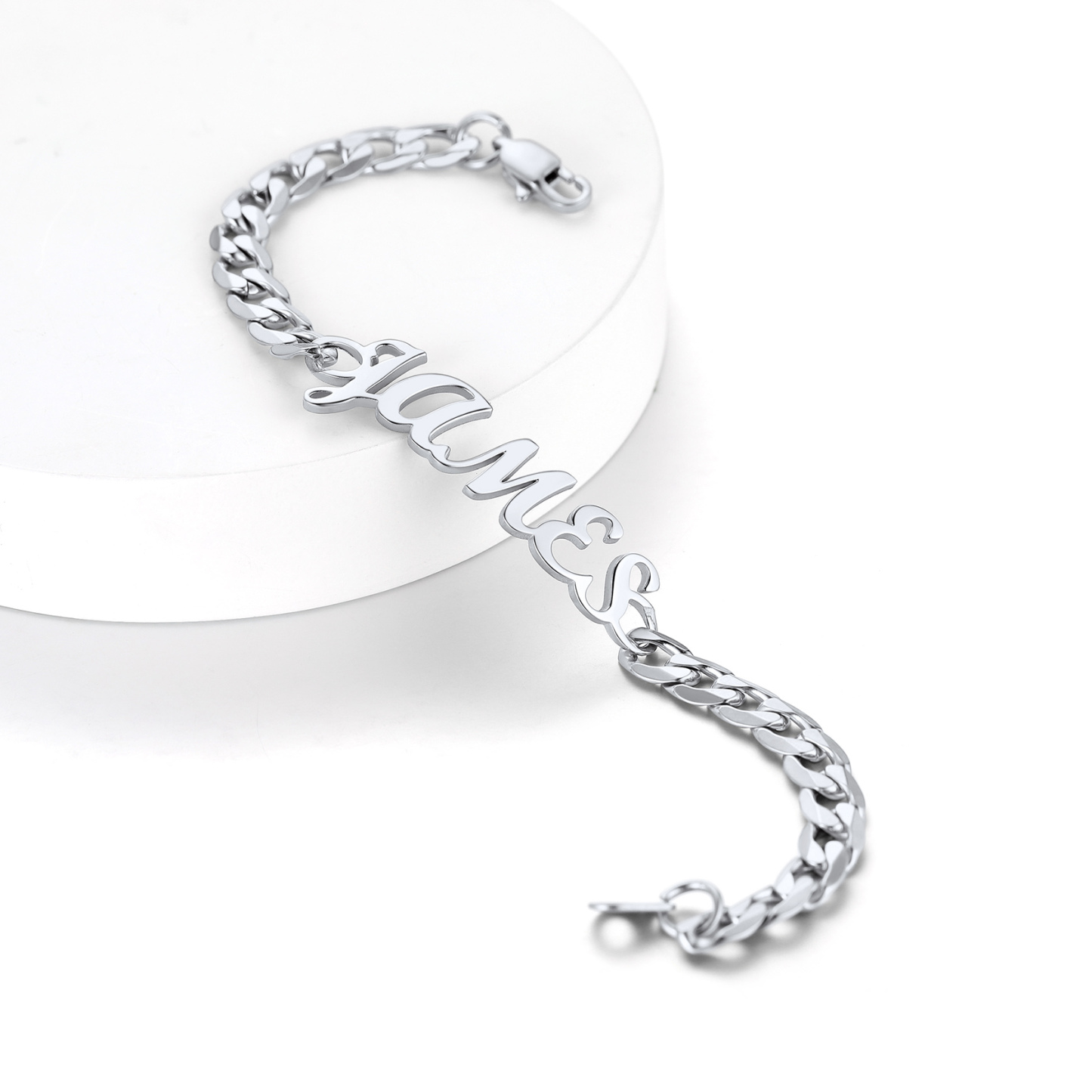 Bracelet Chaîne Cubaine  avec Nom pour Femme