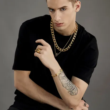 Bracelet Chaîne Cubaine avec Nom pour Homme