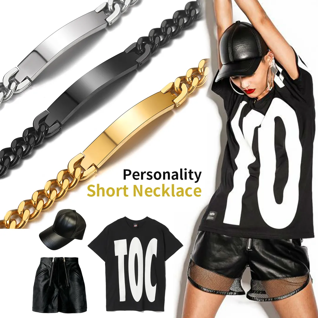 Collier Hip Hop avec Chaîne Cubaine pour Femme