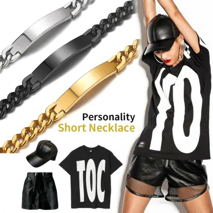 Collier Hip Hop avec Chaîne Cubaine pour Femme