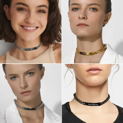 Collier Personnalisé Hip Hop pour Femme