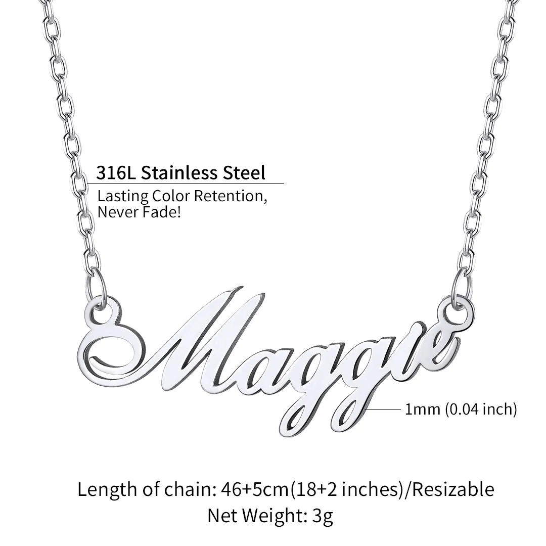 Collier Ras-du-Cou Personnalisé avec  Prénom Taille