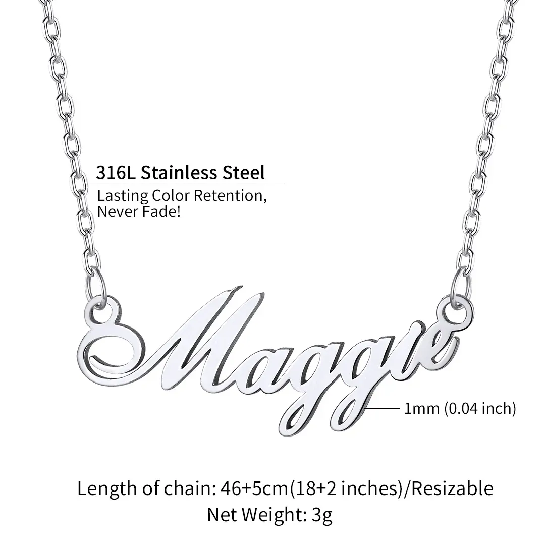 Collier Ras-du-Cou Personnalisé avec  Prénom Taille