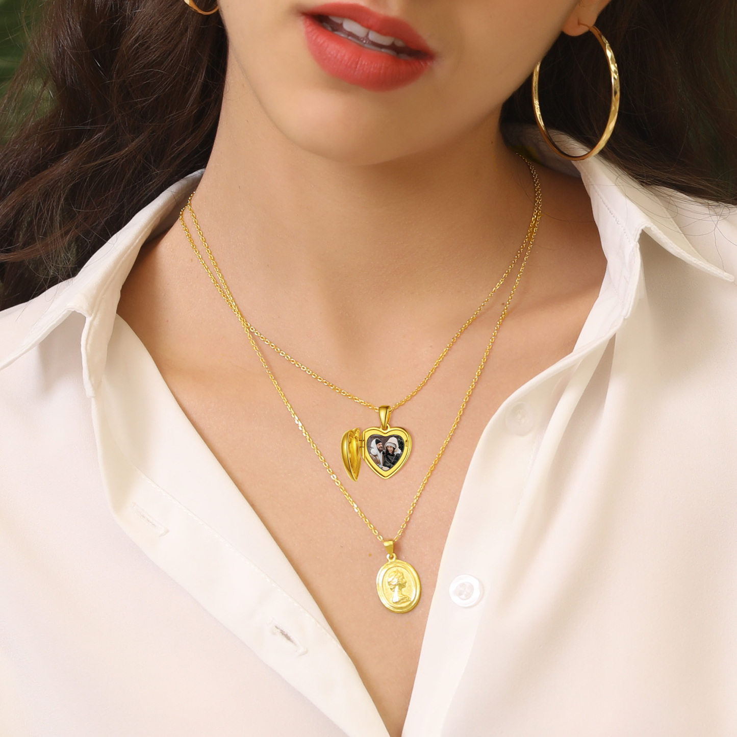 Collier Médaillon Photo Personnalisé 