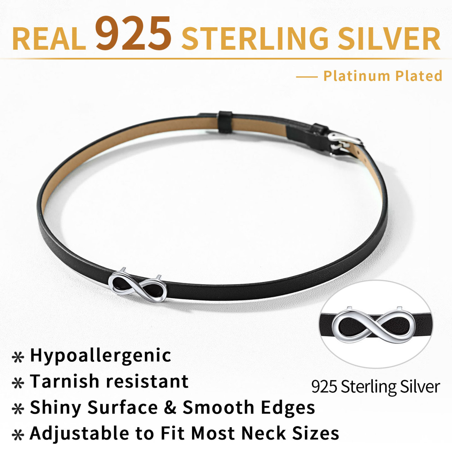 Collier Ras-de-Cou en Cuir Personnalisé pour Femme Détail