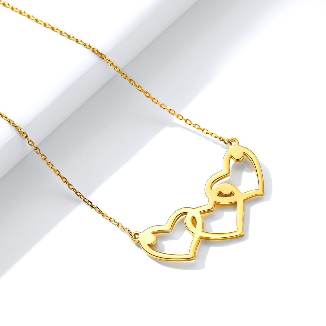 Collier Cœur avec Pierres de naissance et Prénoms