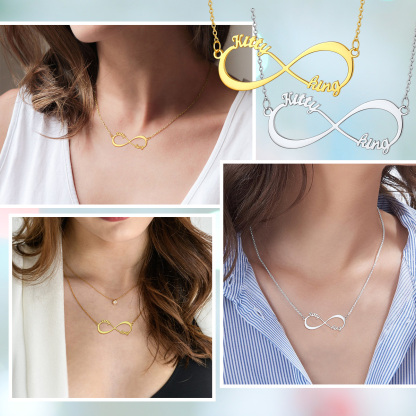Collier Infini avec Prénom pour Femme