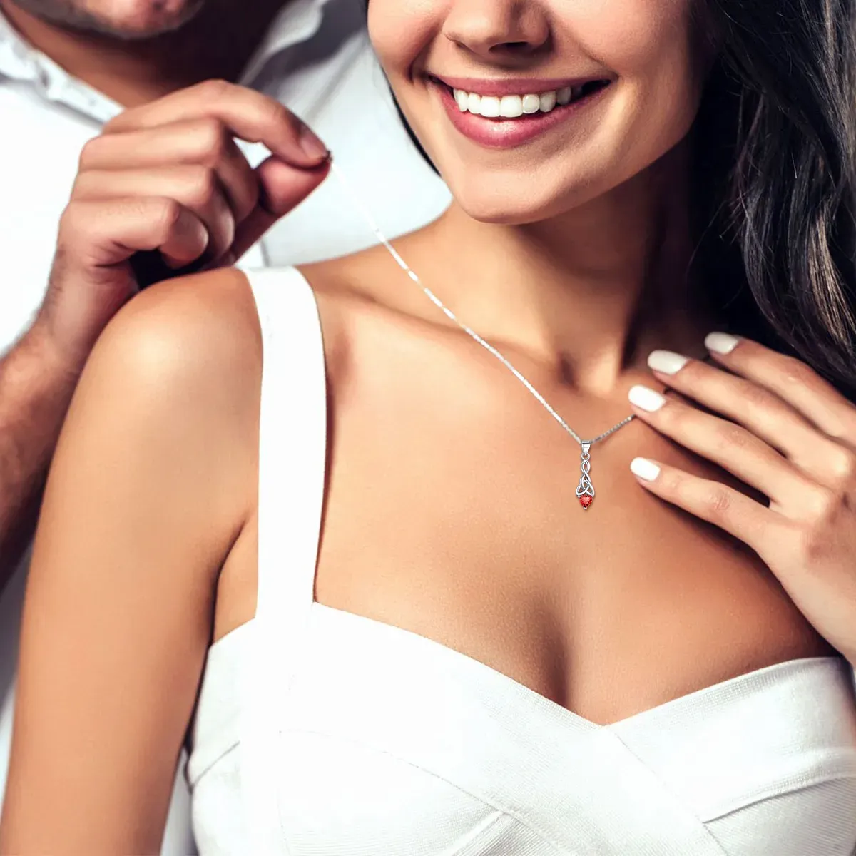 Collier Cœur avec Pierre de Naissance 