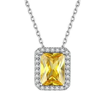 Collier Pendentif Halo en Argent Sterling avec Pierre de Naissance pour Femme Décembre-Tanzanite