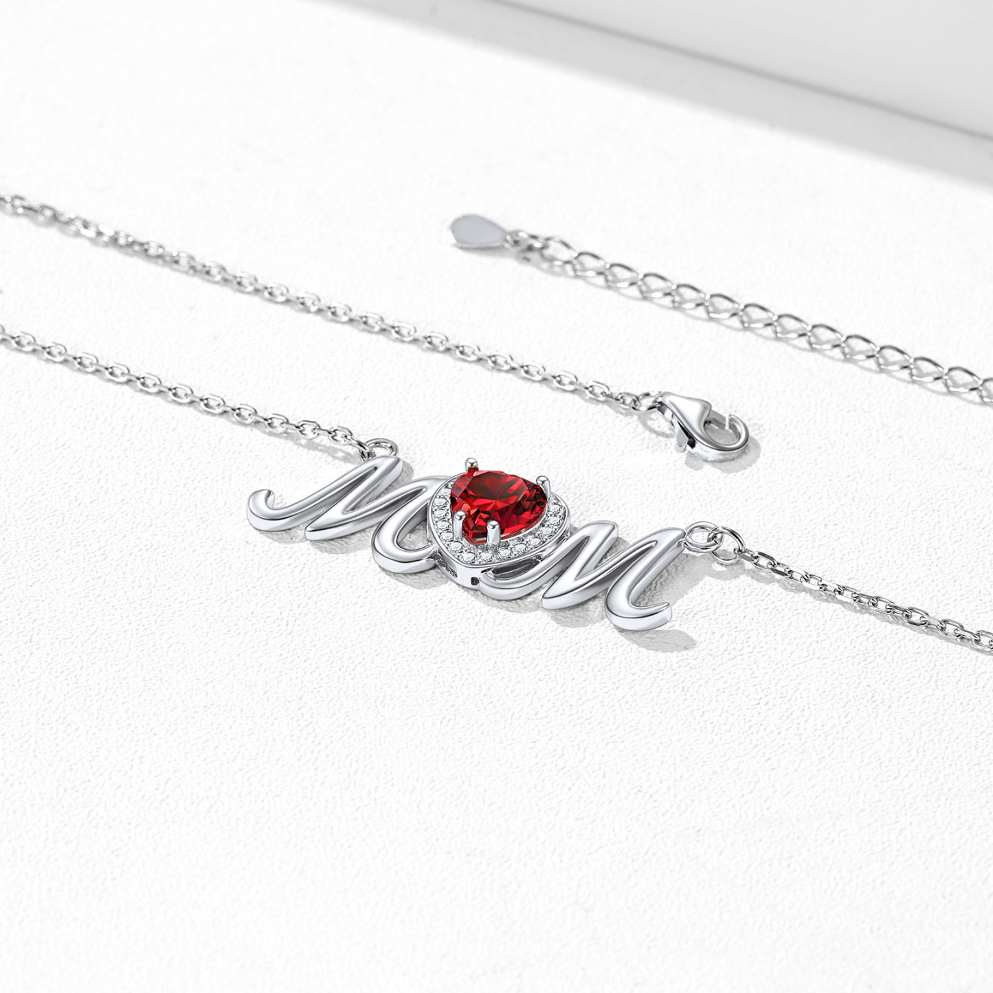  Collier pour Mom en Argent Sterling avec Pierre de Naissance