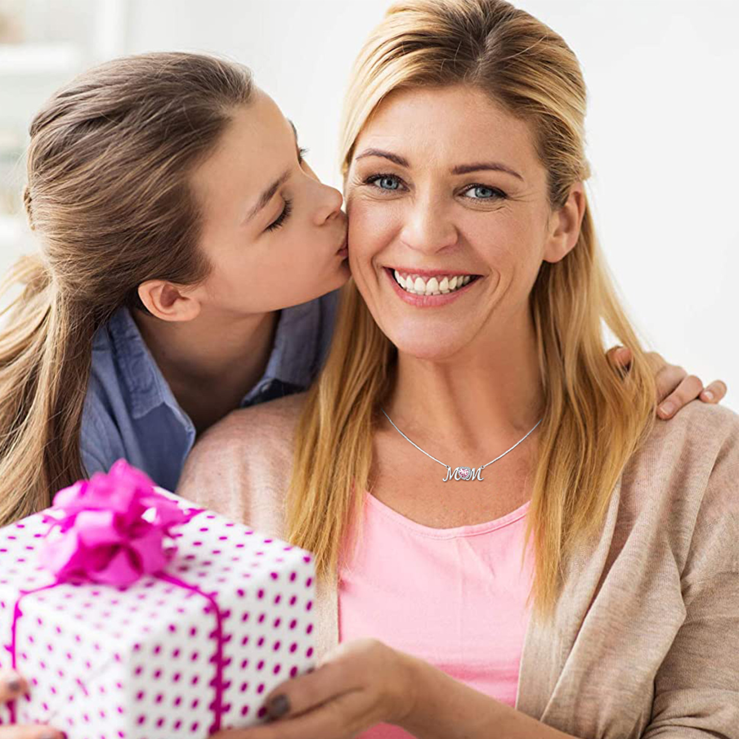  Collier Mom avec Pierre de Naissance