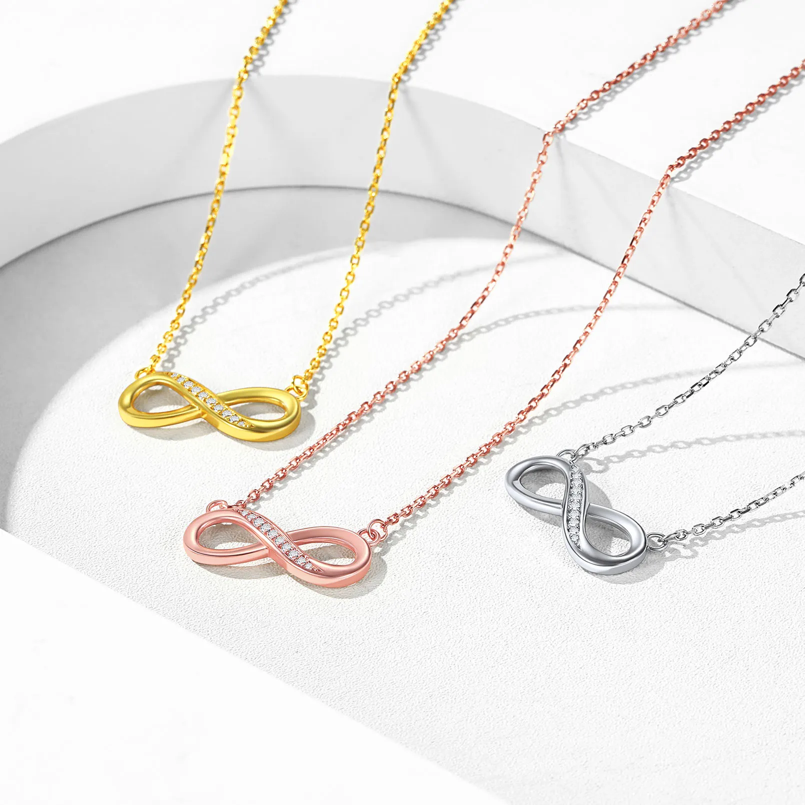 Collier Collection Infini en Argent Sterling avec Zirconium pour Femme