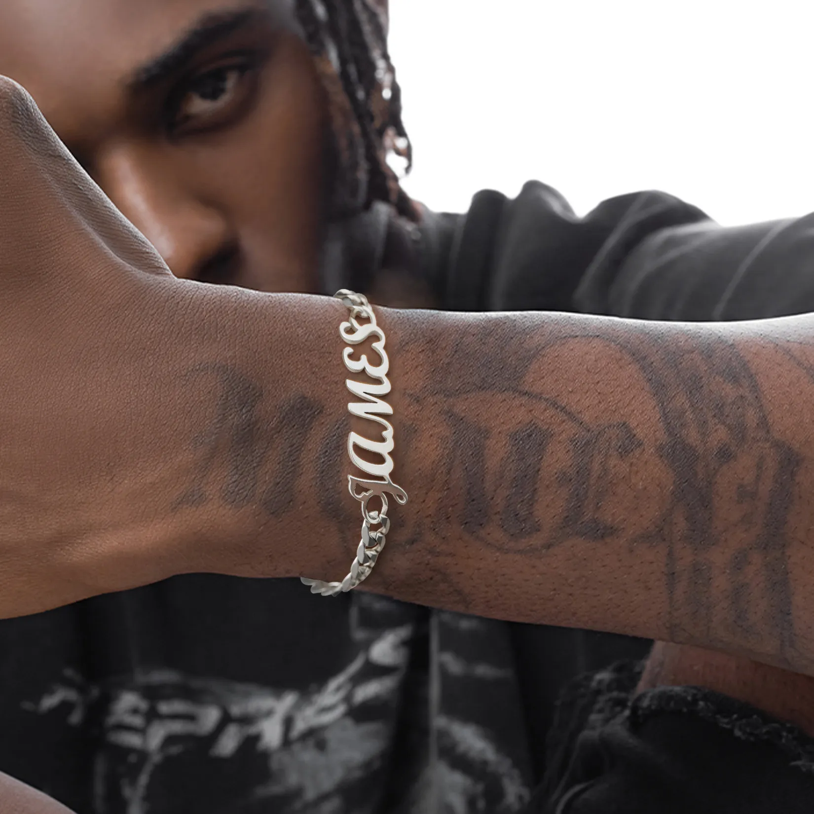 Bracelet Chaîne Cubaine Personnalisé pour Homme